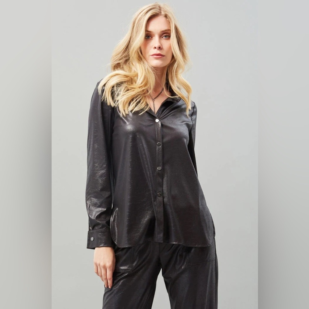 Michael Kors | Metallic Button Down Top